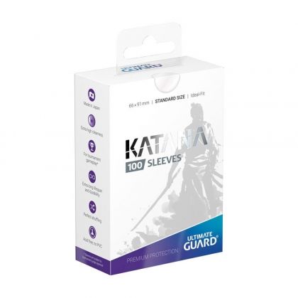 ПРОТЕКТОРИ ULTIMATE GUARD KATANA SLEEVES 66x91 (63.5x88 LCG) - 100 БР. ПРОЗРАЧНИ