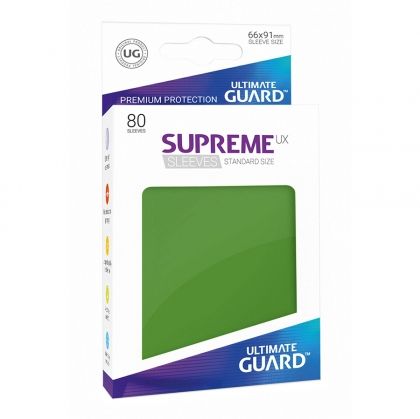 НЕМСКИ ПРОТЕКТОРИ UG - ULTIMATE GUARD SUPREME UX SLEEVES 66x91 (63.5x88 LCG) - 80 БР. ЗЕЛЕНИ