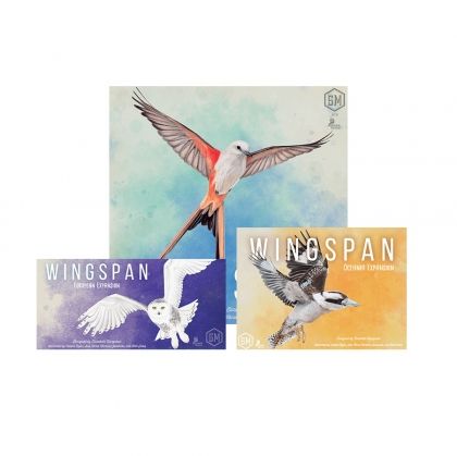 БЪНДЪЛ - WINGSPAN (INCL SWIFT-START PACK) - 2020 REPRINT + WINGSPAN: EUROPEAN EXPANSION + WINGSPAN: OCEANIA EXPANSION