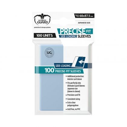 НЕМСКИ ПРОТЕКТОРИ UG - ULTIMATE GUARD PRECISE-FIT SIDE-LOADING SLEEVES JAPANESE 60x87.5 - 100 БР. ПРОЗРАЧНИ