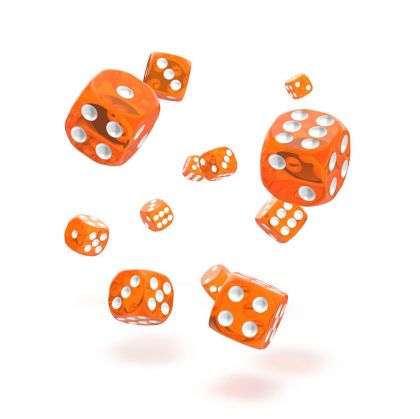 КОМПЛЕКТ ПОЛУПРОЗРАЧНИ  ЗАРОВЕ D6 – OAKIE DOAKIE DICE –  12 MM 36 БР. – ОРАНЖЕВИ