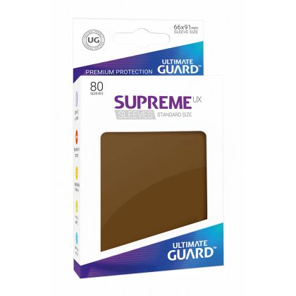 НЕМСКИ ПРОТЕКТОРИ UG - ULTIMATE GUARD SUPREME UX SLEEVES 66x91 (63.5x88 LCG) - 80 БР. КАФЯВИ