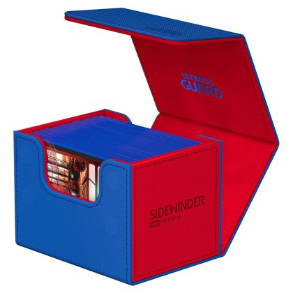 КУТИЯ ЗА КАРТИ - ULTIMATE GUARD SIDEWINDER SYNERGY BLUE/RED (за LCG, TCG и др) 100+ - СИНЬО-ЧЕРВЕНА