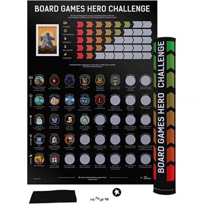 BOARD GAMES HERO CHALLENGE - SCRATCH-OFF POSTER - ПРЕОЦЕНЕНА - ЛЕКА ПОВРЕДА НА КУТИЯТА