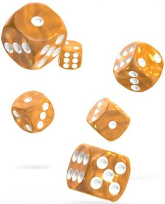 КОМПЛЕКТ MARBLE ЗАРОВЕ D6 – OAKIE DOAKIE DICE –  16 MM 12 БР. – ОРАНЖЕВИ