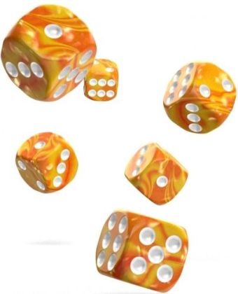 КОМПЛЕКТ ЗАРОВЕ D6 – OAKIE DOAKIE DICE –  16 MM 12 БР. – GEMIDICE SUNSTONE