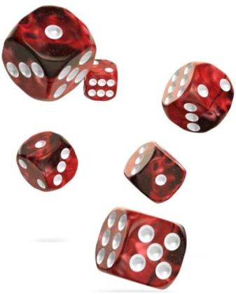 КОМПЛЕКТ ЗАРОВЕ D6 – OAKIE DOAKIE DICE –  16 MM 12 БР. – GEMIDICE VAMPIRE