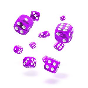 КОМПЛЕКТ ПОЛУПРОЗРАЧНИ  ЗАРОВЕ D6 – OAKIE DOAKIE DICE –  12 MM 36 БР. – ЛИЛАВИ