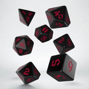 Q WORKSHOP CLASSIC RPG DICE SET - BLACK/RED