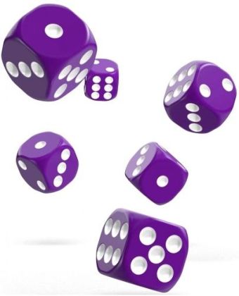 КОМПЛЕКТ  ЗАРОВЕ D6 – OAKIE DOAKIE DICE –  16 MM 12 БР. – ЛИЛАВИ