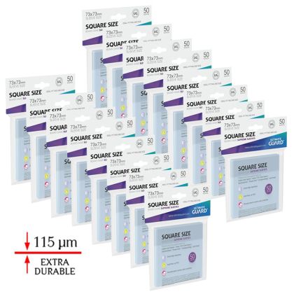БЪНДЪЛ - 16 ПАКЕТА - ПРОТЕКТОРИ UG - ULTIMATE GUARD SUPREME SLEEVES SQUARE 73x73 - 50 БР. ПРОЗРАЧНИ
