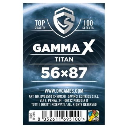 ПРОТЕКТОРИ ЗА КАРТИ GAMMA X - TITAN - AMERICAN SIZE SLEEVES 56x87 - 100 БР. ПРОЗРАЧНИ