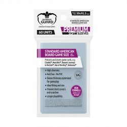 НЕМСКИ ПРОТЕКТОРИ UG - ULTIMATE GUARD PREMIUM SOFT SLEEVES STANDARD AMERICAN BOARD GAME 59x91.5 - 60 БР. ПРОЗРАЧНИ