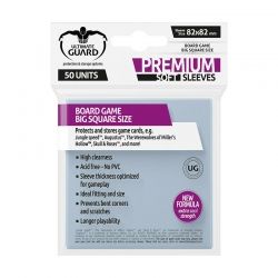 НЕМСКИ ПРОТЕКТОРИ UG - ULTIMATE GUARD PREMIUM SOFT SLEEVES BIG SQUARE 82x82 - 50 БР. ПРОЗРАЧНИ