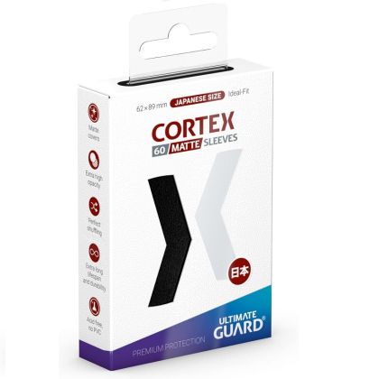 НЕМСКИ ПРОТЕКТОРИ UG - ULTIMATE GUARD CORTEX SLEEVES JAPANESE MATTE 62x89 - 60 БР. ЧЕРНИ