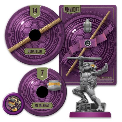 БЪНДЪЛ ALL-IN UNMATCHED ADVENTURES: TEENAGE MUTANT NINJA TURTLES + ULTIMATE MINIATURE PACK + SHREDDER VS  KRANG + DELUXE TOKENS + SLEEVES + COLLECTOR COIN + ALT ART + FOIL CARDS