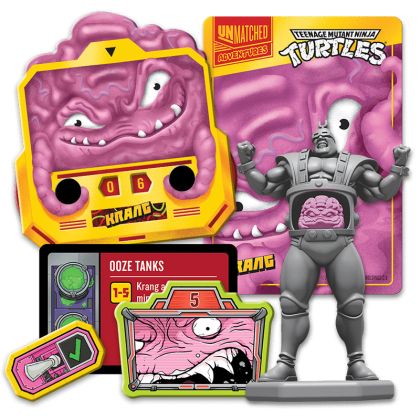 БЪНДЪЛ ALL-IN UNMATCHED ADVENTURES: TEENAGE MUTANT NINJA TURTLES + ULTIMATE MINIATURE PACK + SHREDDER VS  KRANG + DELUXE TOKENS + SLEEVES + COLLECTOR COIN + ALT ART + FOIL CARDS